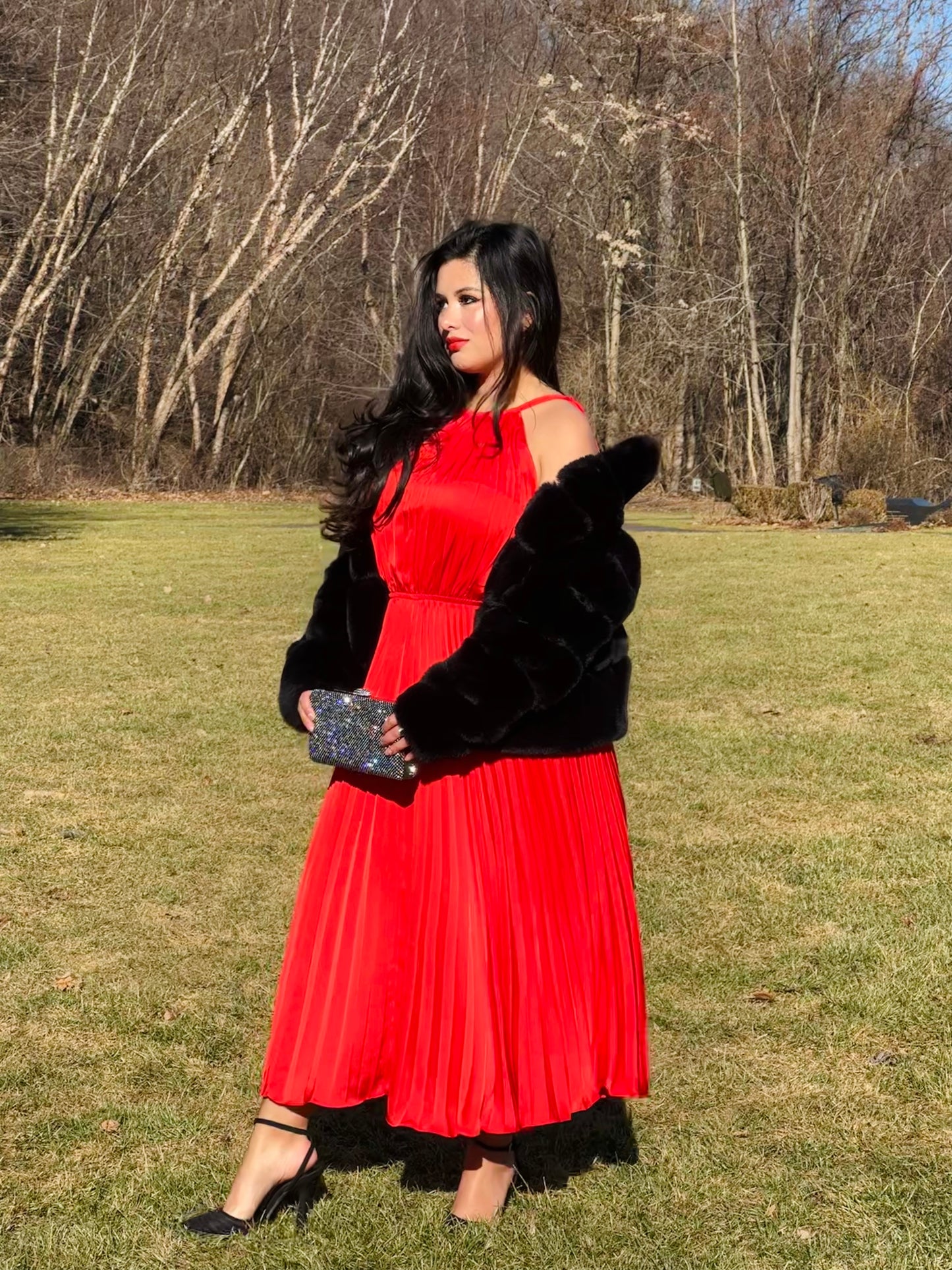 đŸ‘‘Princess Ruby maxi red pleated dress