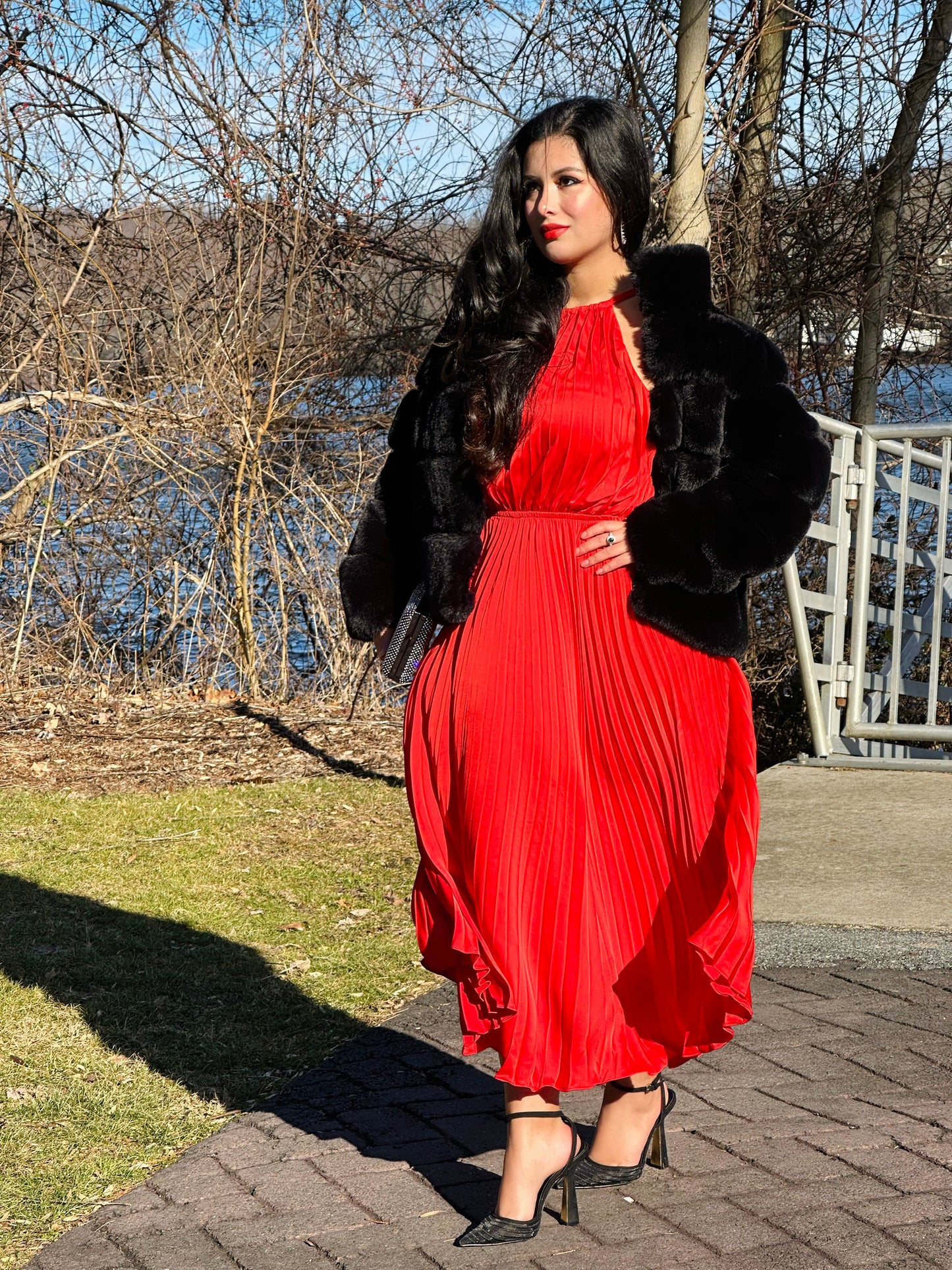 đŸ‘‘Princess Ruby maxi red pleated dress