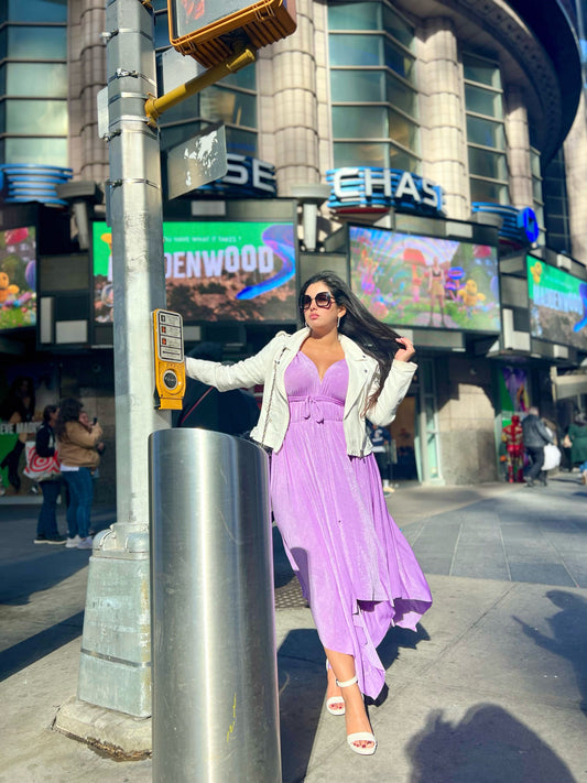 👑Goddess Athena lilac maxi dress